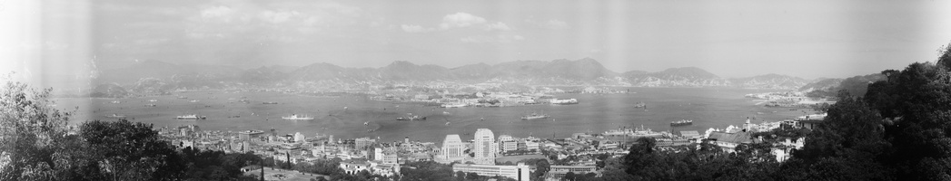 View from The Peak looking down on to Sheung Wan, Central, Wan Chai and across to Kowloon Peninsula